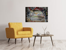Laden Sie das Bild in den Galerie-Viewer, Leinwandbild Graffiti in alter Lagerhalle