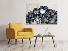 Laden Sie das Bild in den Galerie-Viewer, Leinwandbild Das Pärchen an der Wand