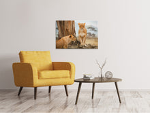Laden Sie das Bild in den Galerie-Viewer, Leinwandbild Löwen in Afrika