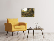 Laden Sie das Bild in den Galerie-Viewer, Leinwandbild Arbeiten im Wald