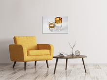 Laden Sie das Bild in den Galerie-Viewer, Leinwandbild Gläser mit Gold
