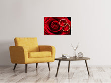 Laden Sie das Bild in den Galerie-Viewer, Leinwandbild Eheringe auf der Rose