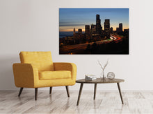 Laden Sie das Bild in den Galerie-Viewer, Leinwandbild Sonnenuntergang in Seattle