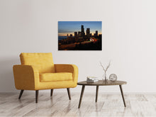 Laden Sie das Bild in den Galerie-Viewer, Leinwandbild Sonnenuntergang in Seattle