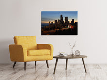 Laden Sie das Bild in den Galerie-Viewer, Leinwandbild Sonnenuntergang in Seattle