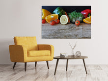 Laden Sie das Bild in den Galerie-Viewer, Leinwandbild Obst und Gemüse