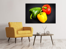 Laden Sie das Bild in den Galerie-Viewer, Leinwandbild Bunte Paprikas