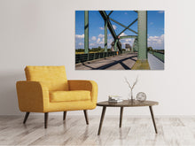 Laden Sie das Bild in den Galerie-Viewer, Leinwandbild Brücke in Stahlkonstruktion