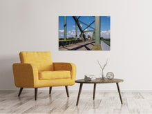 Laden Sie das Bild in den Galerie-Viewer, Leinwandbild Brücke in Stahlkonstruktion