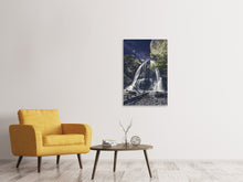 Laden Sie das Bild in den Galerie-Viewer, Leinwandbild Vollmond am Wasserfall