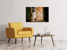 Laden Sie das Bild in den Galerie-Viewer, Leinwandbild Zerfallene Treppe