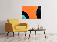 Laden Sie das Bild in den Galerie-Viewer, Leinwandbild Retro Schallplatten Motiv