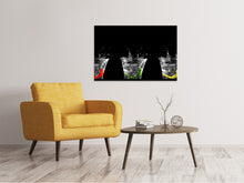 Laden Sie das Bild in den Galerie-Viewer, Leinwandbild Spritzige Wasser Gläser