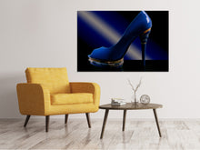 Laden Sie das Bild in den Galerie-Viewer, Leinwandbild Der blaue High Heel
