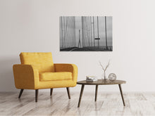 Laden Sie das Bild in den Galerie-Viewer, Leinwandbild Brücke der Normandie im Nebel