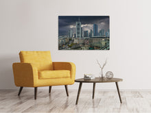 Laden Sie das Bild in den Galerie-Viewer, Leinwandbild Frankfurt in der Abend Dämmerung