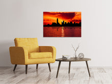 Laden Sie das Bild in den Galerie-Viewer, Leinwandbild Skyline NYC in der Abenddämmerung