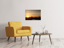Laden Sie das Bild in den Galerie-Viewer, Leinwandbild Stadt im Abendlicht