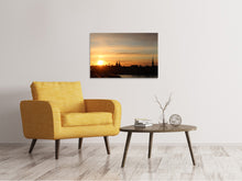Laden Sie das Bild in den Galerie-Viewer, Leinwandbild Stadt im Abendlicht