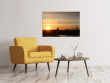 Laden Sie das Bild in den Galerie-Viewer, Leinwandbild Stadt im Abendlicht