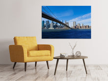 Laden Sie das Bild in den Galerie-Viewer, Leinwandbild Brooklyn Brücke bei Sonnenschein
