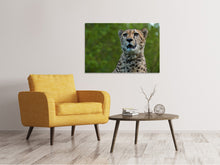 Laden Sie das Bild in den Galerie-Viewer, Leinwandbild Wachsamer Gepard