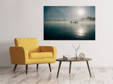 Laden Sie das Bild in den Galerie-Viewer, Leinwandbild Fischer im Sonnenaufgang