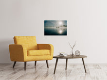 Laden Sie das Bild in den Galerie-Viewer, Leinwandbild Fischer im Sonnenaufgang