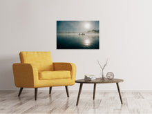 Laden Sie das Bild in den Galerie-Viewer, Leinwandbild Fischer im Sonnenaufgang