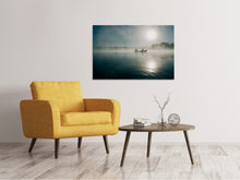Laden Sie das Bild in den Galerie-Viewer, Leinwandbild Fischer im Sonnenaufgang