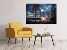 Laden Sie das Bild in den Galerie-Viewer, Leinwandbild Bäume am See