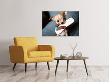 Laden Sie das Bild in den Galerie-Viewer, Leinwandbild Gehorsamer Chihuahua