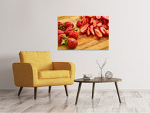 Laden Sie das Bild in den Galerie-Viewer, Leinwandbild Süsse Erdbeeren