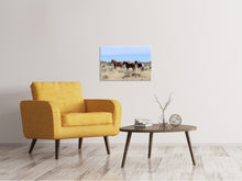 Laden Sie das Bild in den Galerie-Viewer, Leinwandbild 3 Pferde in der Natur