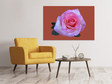 Laden Sie das Bild in den Galerie-Viewer, Leinwandbild Rose in pink XXL