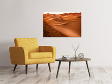 Laden Sie das Bild in den Galerie-Viewer, Leinwandbild Spuren in der Wüste