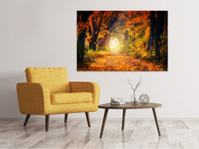 Laden Sie das Bild in den Galerie-Viewer, Leinwandbild Wald Spaziergang