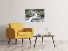 Laden Sie das Bild in den Galerie-Viewer, Leinwandbild Wilder Wasserfall im Wald
