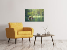 Laden Sie das Bild in den Galerie-Viewer, Leinwandbild Der Teich im Wald