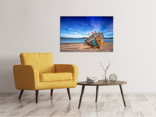 Laden Sie das Bild in den Galerie-Viewer, Leinwandbild Gestrandetes Boot