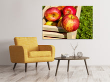 Laden Sie das Bild in den Galerie-Viewer, Leinwandbild Kiste mit Äpfeln