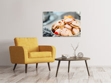 Laden Sie das Bild in den Galerie-Viewer, Leinwandbild Eine Schale Macarons