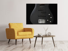 Laden Sie das Bild in den Galerie-Viewer, Leinwandbild Gitarre ganz in schwarz