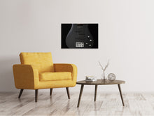 Laden Sie das Bild in den Galerie-Viewer, Leinwandbild Gitarre ganz in schwarz