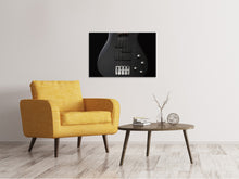Laden Sie das Bild in den Galerie-Viewer, Leinwandbild Gitarre ganz in schwarz