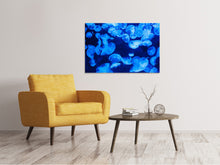 Laden Sie das Bild in den Galerie-Viewer, Leinwandbild Viele Quallen im blauen Wasser