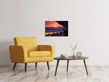 Laden Sie das Bild in den Galerie-Viewer, Leinwandbild Blaue Stunde an den Klippen