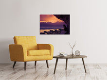 Laden Sie das Bild in den Galerie-Viewer, Leinwandbild Blaue Stunde an den Klippen