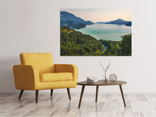 Laden Sie das Bild in den Galerie-Viewer, Leinwandbild Beste Aussicht auf den Bergsee