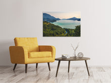Laden Sie das Bild in den Galerie-Viewer, Leinwandbild Beste Aussicht auf den Bergsee